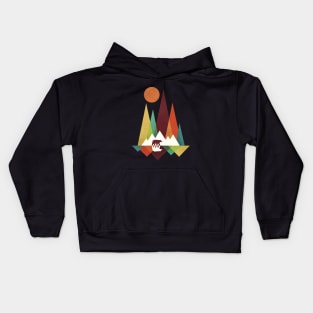 Bear In Whimsical Wild Kids Hoodie